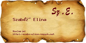 Szabó Elina névjegykártya